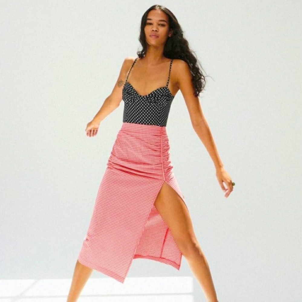 ZARA Gingham skirt